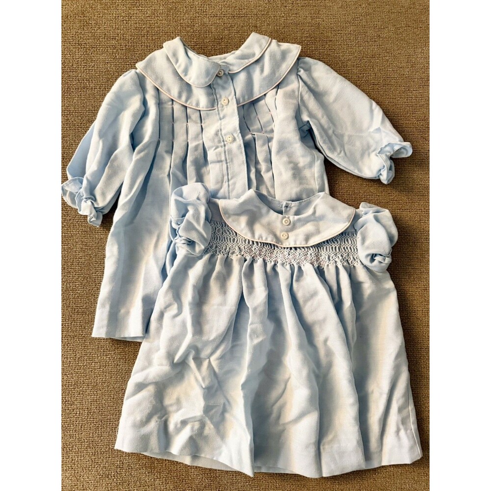 Polly Flinders Vintage Heirloom Smocked Dress And Coat 18 Month